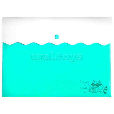 Папка для документов пластиковая А4 "Енот" полипропилен, формат А4, 31x22.5 см, 1 отделен