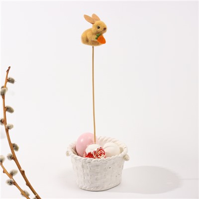 Пасхальный декор на палочке «Зайчик», 4.5×6×31 см