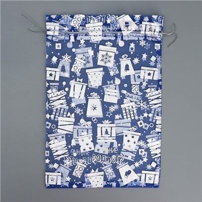 Мешочек подарочный новогодний органза «Зимние радости», 20×30 см ± 1.5 см