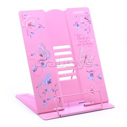 Подставка для учебников и книг "Butterfly" 27x21 см, металлическая окрашенная, вес 600 г, вертикальная, с противоскользящими ножками, с полноцветным рисунком, в пластиковом пакете с европодвесом