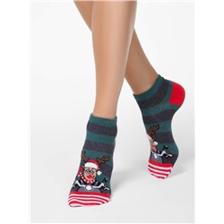 Новогодние CONTE-KIDS NEW YEAR Новогодние короткие носки "Рудольф" с пушистой нитью