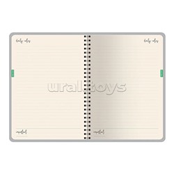 Ежедневник на золотом гребне «Cute diary» А5, BV, 136 л, "Пионы"