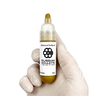 Маркер Russian Roulette 8mm 15мл "Gold paint"