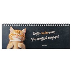 Планинг недатированный на спирали 290х100 мм 128стр. "КОТЁНОК С КОФЕ" 71593 Феникс