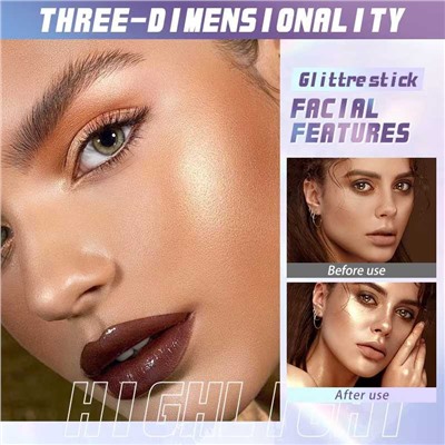 SADOER  ​Хайлайтер-стик для сияющего покрытия 3D Contour Highlighter,  тон 04