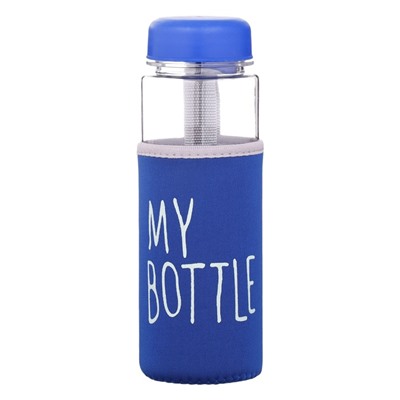 Бутылка для воды My bottle, 500 мл, 19.5×6 см, чехол в комплекте, синяя