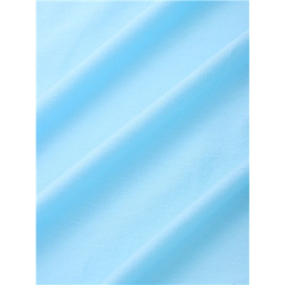 Простыня на резинке 2-спальная KUPU-KUPU, 180×200+20 см, голубая, трикотаж