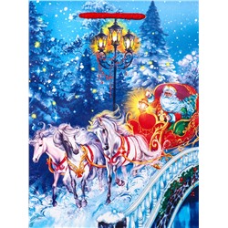 Пакет подарочный новогодний ламинированный, «На встречу Новому Году», 18×10×22.3 см