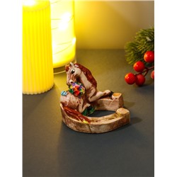 Фигурка гипс «Жеребенок на подкове», 8×8×6.5 см