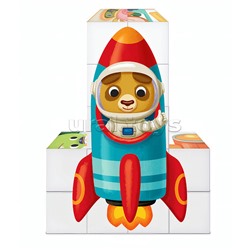 Кубики "Зверотранспорт" 12 шт Baby Toys