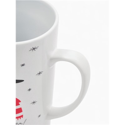 Кружка чайная новогодняя «С новым годом! Снеговик», 450 мл