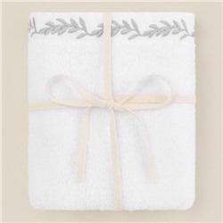 Полотенце махровое SL HOME: Floral «Блан де Блан», 90×150 см, хлопок 100%, белое