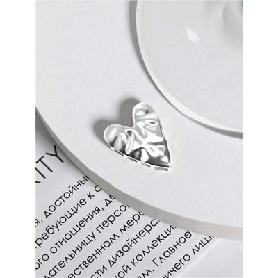 Подвеска из серебра родированная - Сердце П-7564р