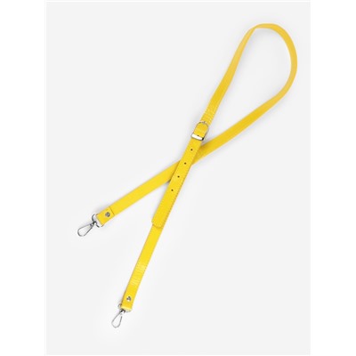Ручка для сумки из экокожи, с карабинами, 125×1.8 см, жёлтая