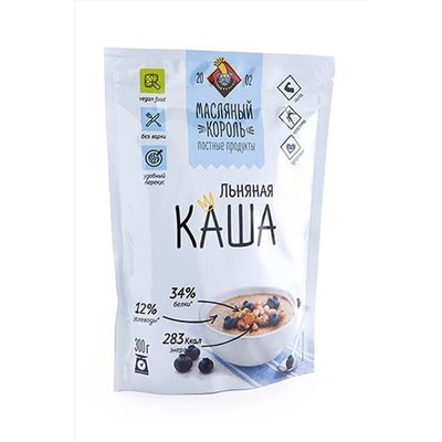 Каша льняная без добавок дой-пак 300г ЭКОПРОДУКТЫ, 1189784