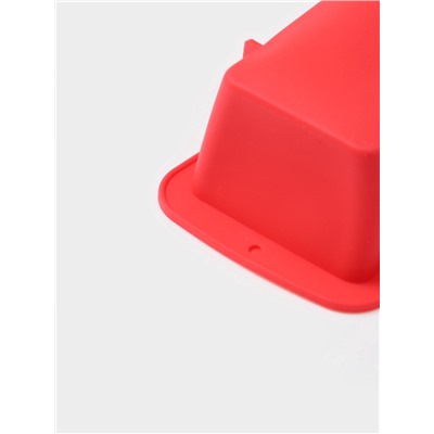 Форма для выпечки Доляна «Хлеб», силикон, 16.7×8.5×4.8 см, внутр.размер 14.7×6.5 см, красная