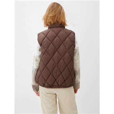 Жилет женский демисезонный на молнии Collorista, кофейный, размер 42