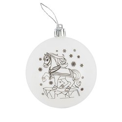 Изделие для декорирования Шар с рисунком "Лошадь" пластик d=8см ШР-08 Love2art