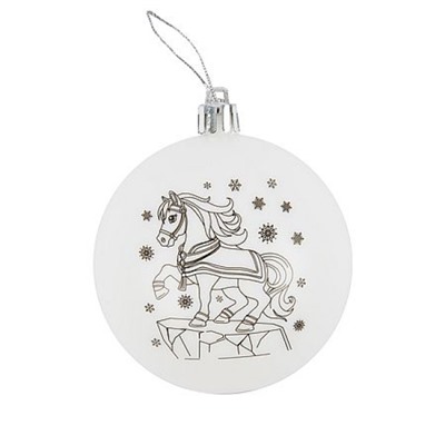 Изделие для декорирования Шар с рисунком "Лошадь" пластик d=8см ШР-08 Love2art