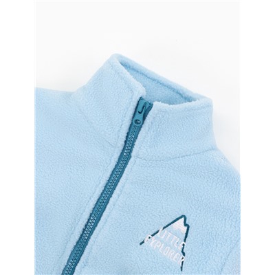 Жилетка флисовая детская «Крошка Я» Little explorer, рост 92-98, голубая