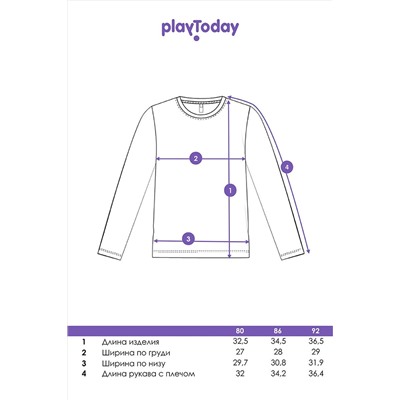 Лонгслив PLAYTODAY, 1064598
