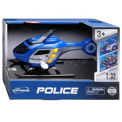 Вертолет "Полиция" 1:32 (свет, звук) в коробке