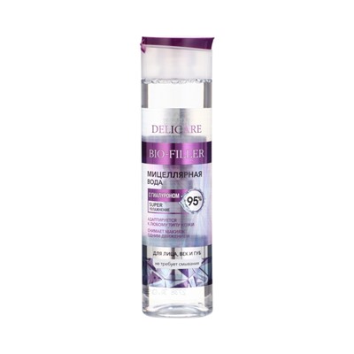 Вода мицеллярная Delicare, для снятия макияжа с век и губ, 250 мл