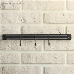 Держатель для ножей магнитный с крючками Доляна «Линия», 34 см