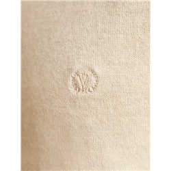 Джемпер с круглым воротом из хлопка с нейлоном