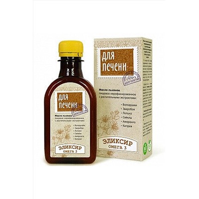 Эликсир "Для Печени - Омега 3" на льняном масле 200мл ЭКОПРОДУКТЫ, 1175883