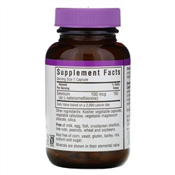 Bluebonnet Nutrition, селен, 100 мкг, 90 вегетарианских капсул