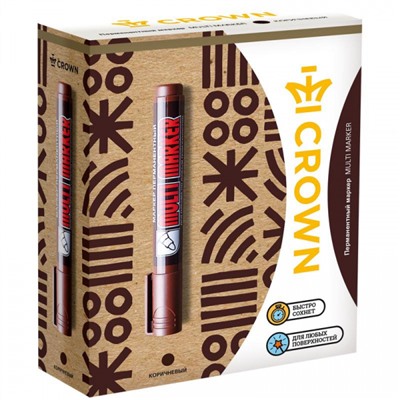 Маркер перманентный 3мм  "МУЛЬТИ-МАРКЕР" (Multi Marker) коричневый CPM-800 Crown