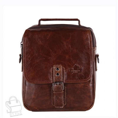 Сумка мужская кожаная 99887Z brown Zinimsk