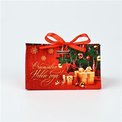 Бонбоньерка новогодняя «Счастливого Нового года», 10×5.5×5.5 см