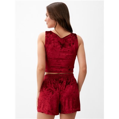 Топ женский KAFTAN «Бархат», размер 48-50, бордовый