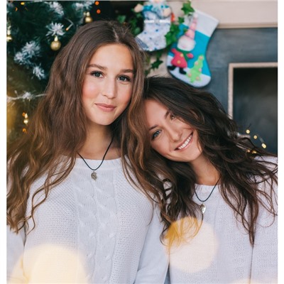 Кулоны «Неразлучники» love forever, цвет серебро, 40 см