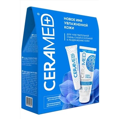 Ceramed Подарочный набор: крем для рук, бальзам для губ / Rich Hydration, 75 мл x 2, 13 мл x 2 KRISTALLER, 1110409