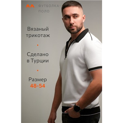 Мужская футболка-поло из вязаного трикотажа Happyfox