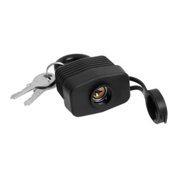 Замок навесной LOCKLAND, 40 мм, влагозащищенный, короткая дужка, 2 ключа, цвет черный