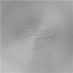 Кастрюля Катунь «Титан», 6.4 л, d=22 см, h=17 см, капсульное дно, индукция, нержавеющая сталь