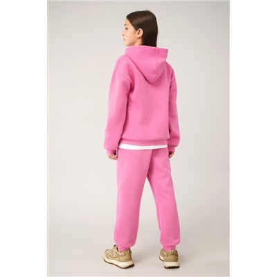 Теплый костюм для девочки из футера с начесом Happyfox