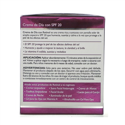 Skincare LdeL Cosmetics Retinol, Retinol Day Cream, SPF 20, 1.7 oz (50 g)