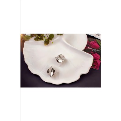 Серьги с эффектом мятого металла Круг + Подарок НАТАЛИ, 1133046