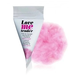 Съедобное согревающее массажное масло Love Me Tender Cotton Candy с ароматом сладкой ваты - 10 мл.
