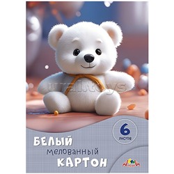 Картон белый А4 6л. "Белый мишутка"