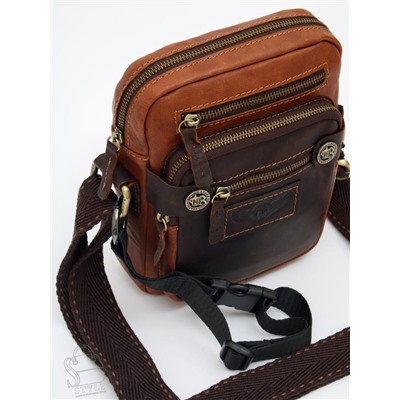 Сумка мужская кожаная 4181-2TR brown Tough Ryder
