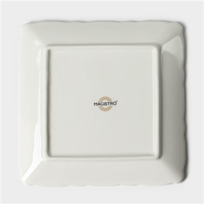 Тарелка фарфоровая пирожковая Magistro Kingdom, 15.2×1.6 см