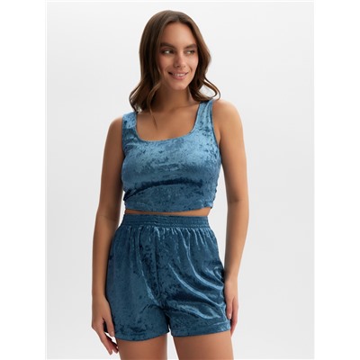 Топ домашний женский KAFTAN Velvet, размер 48-50, синий