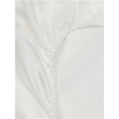 Простыня на резинке евро SL Home Tencel, 200×200+30 см, белая, тенсель