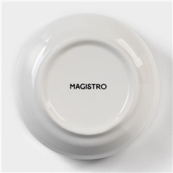 Салатник Magistro «Волна Бланш», 300 мл, d=10.5 см, фарфор, белый